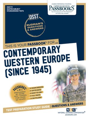 cover image of CONTEMPORARY WESTERN EUROPE